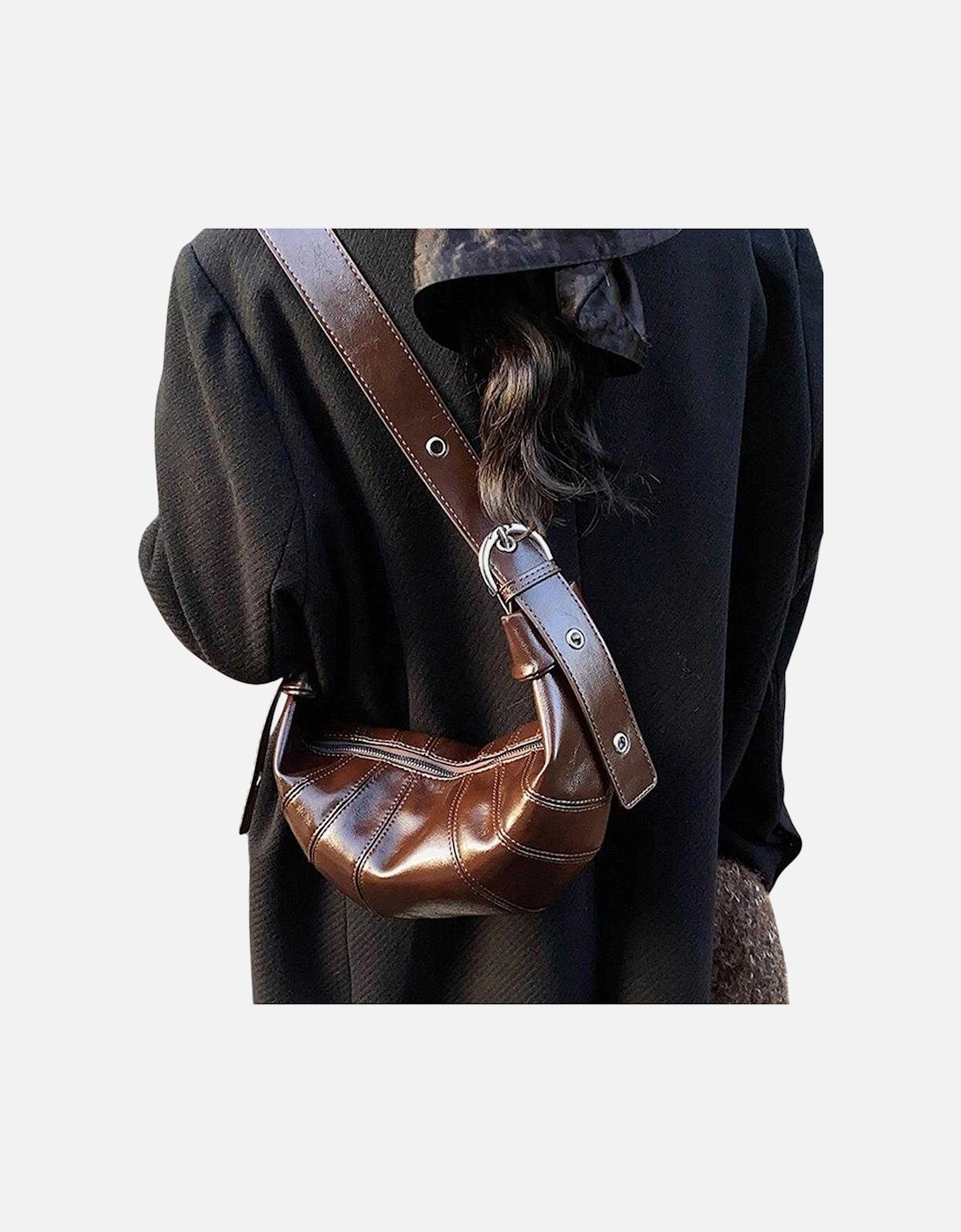 Womens/Ladies Natalie Crescent Shaped Crossbody Bag