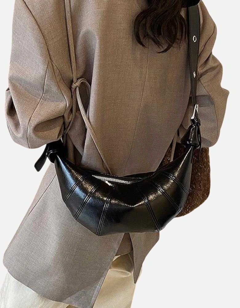 Womens/Ladies Natalie Crescent Shaped Crossbody Bag