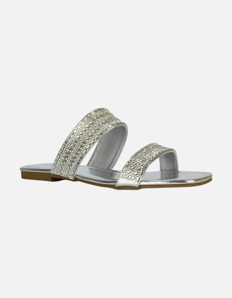 Womens/Ladies Lucy Cork Metallic Slip-on Sliders
