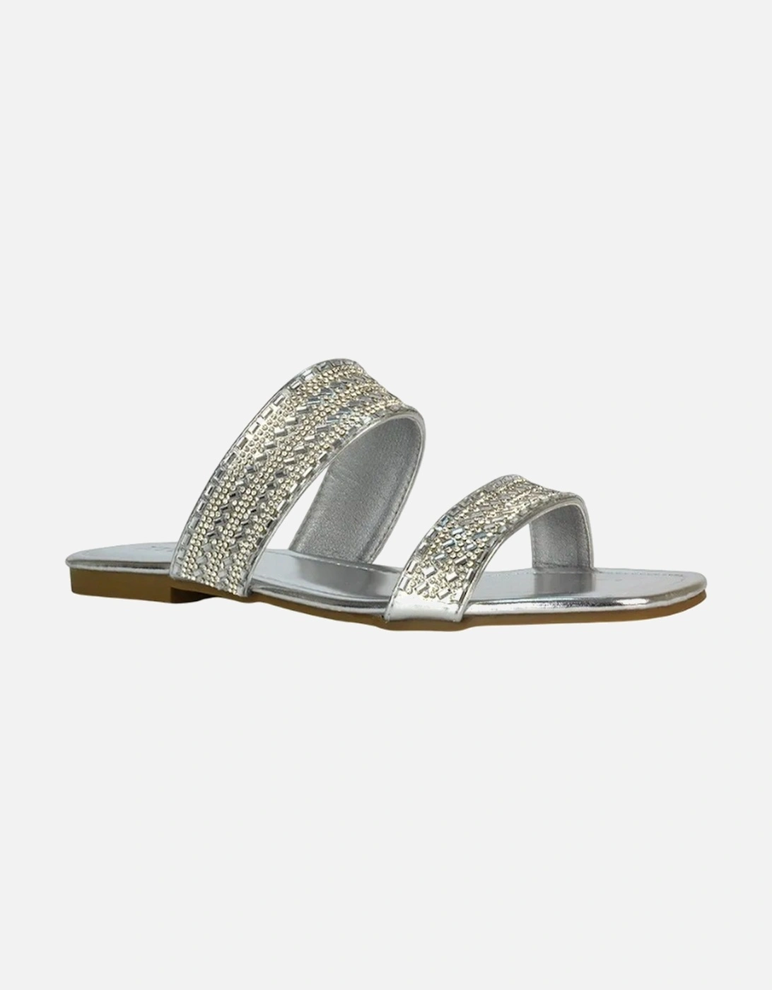 Womens/Ladies Lucy Cork Metallic Slip-on Sliders, 6 of 5