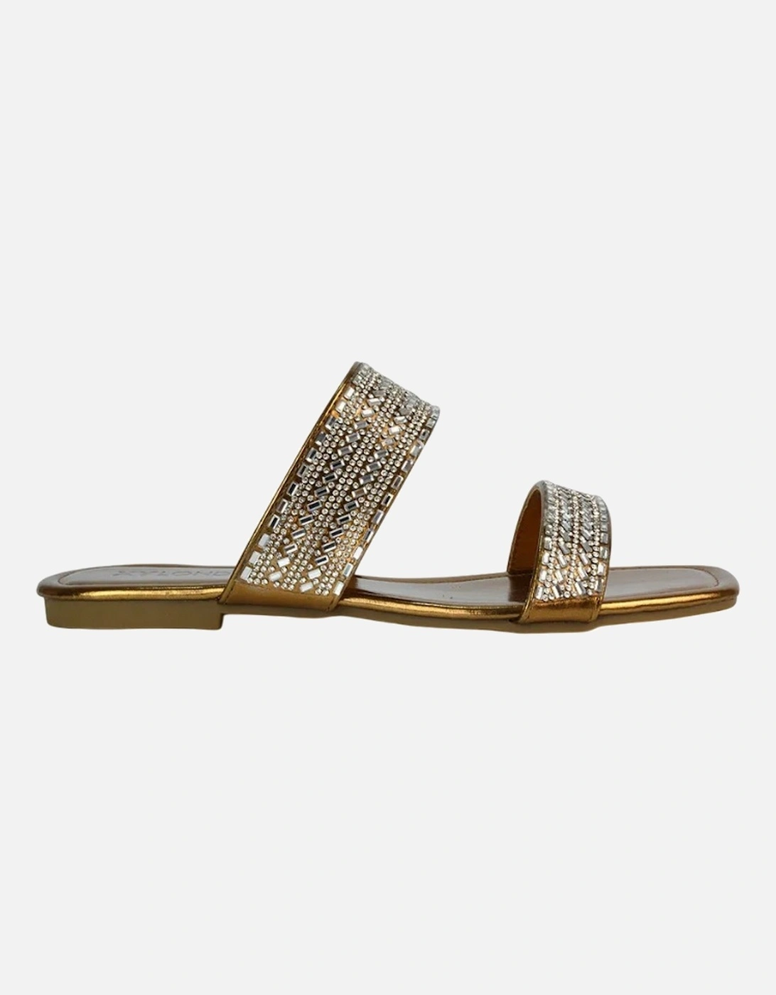 Womens/Ladies Lucy Cork Metallic Slip-on Sliders