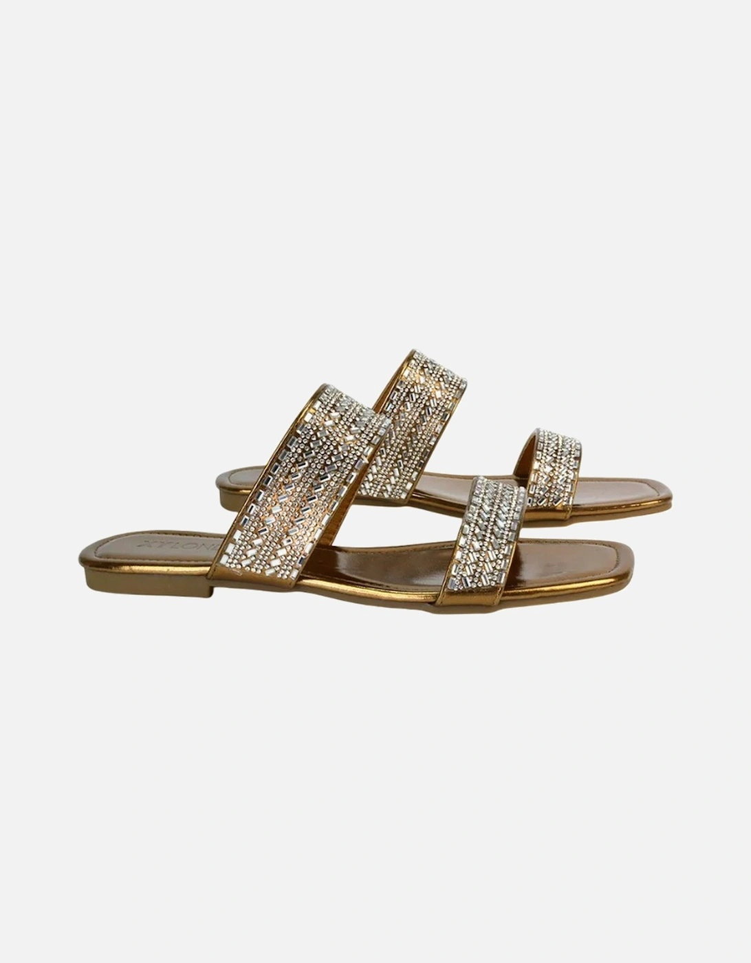 Womens/Ladies Lucy Cork Metallic Slip-on Sliders