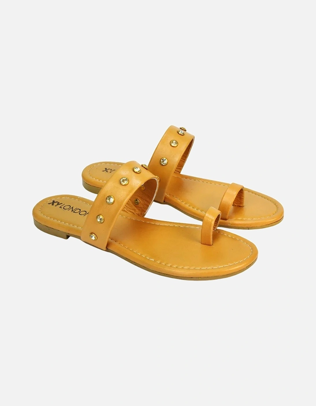 Womens/Ladies Isobel Diamante Leather Sandals