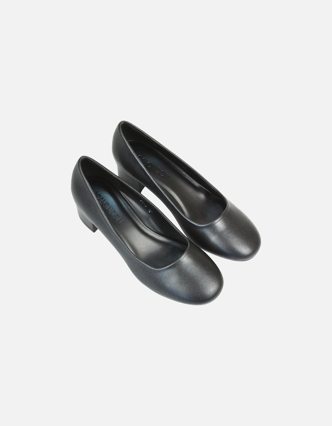 Womens/Ladies Liberty Low Block Heel Court Shoes