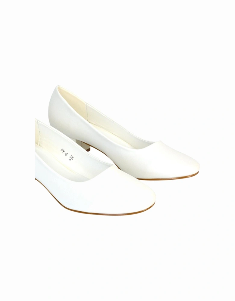 Womens/Ladies Liberty Low Block Heel Court Shoes