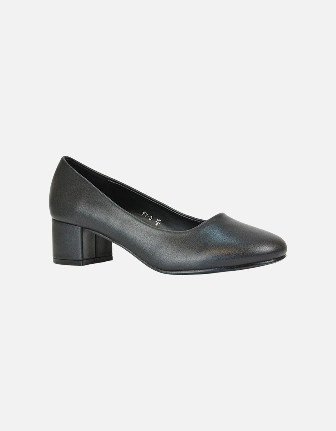 Womens/Ladies Liberty Low Block Heel Court Shoes