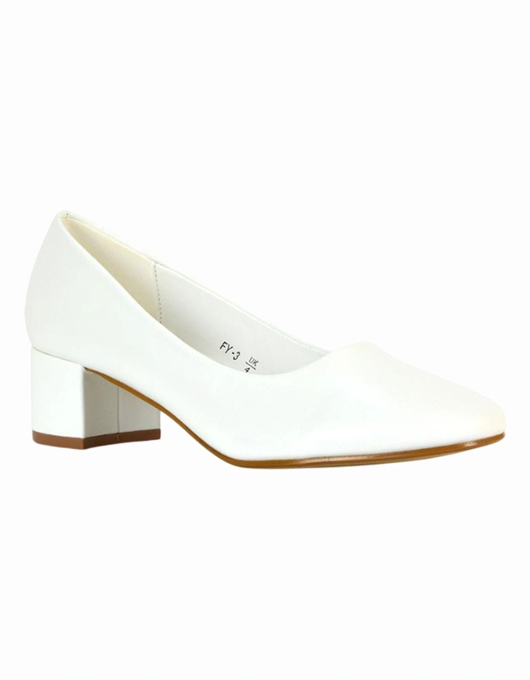 Womens/Ladies Liberty Low Block Heel Court Shoes