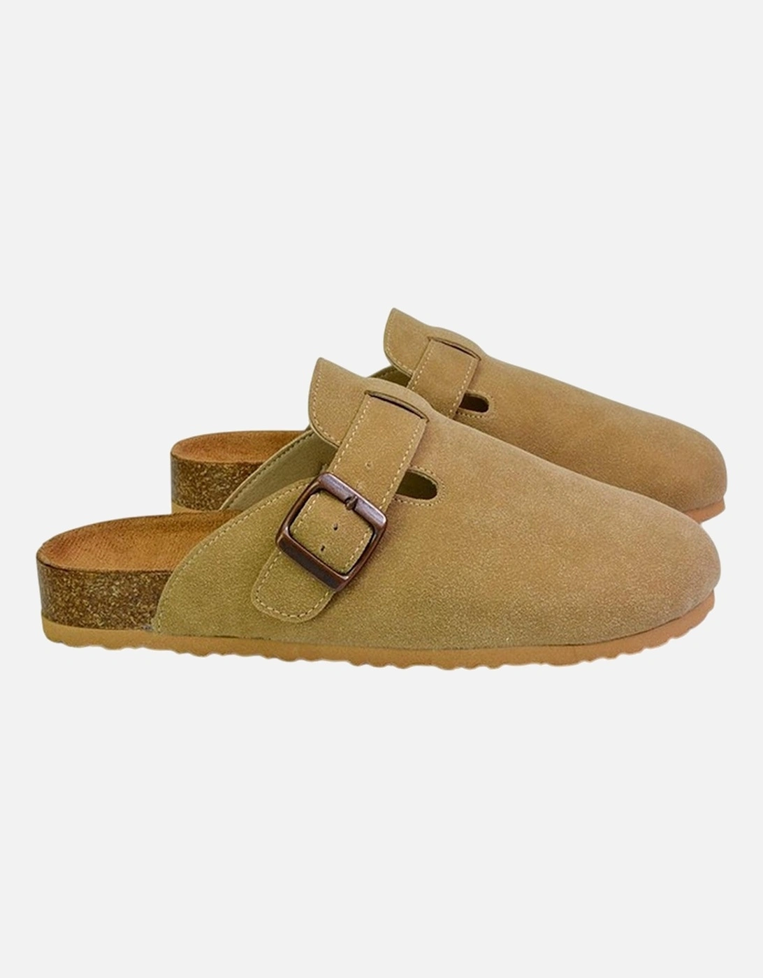 Womens/Ladies Lucy Cork Slip-on Flat Mules
