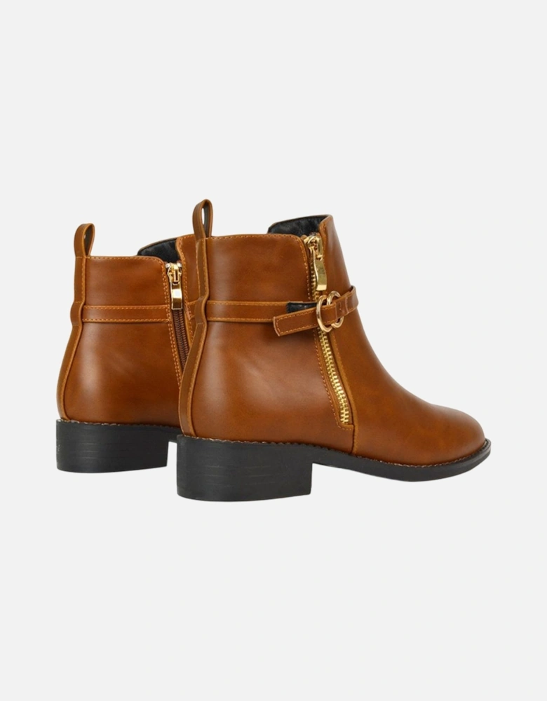 Womens/Ladies Lorna Buckle Detail Ankle Boots