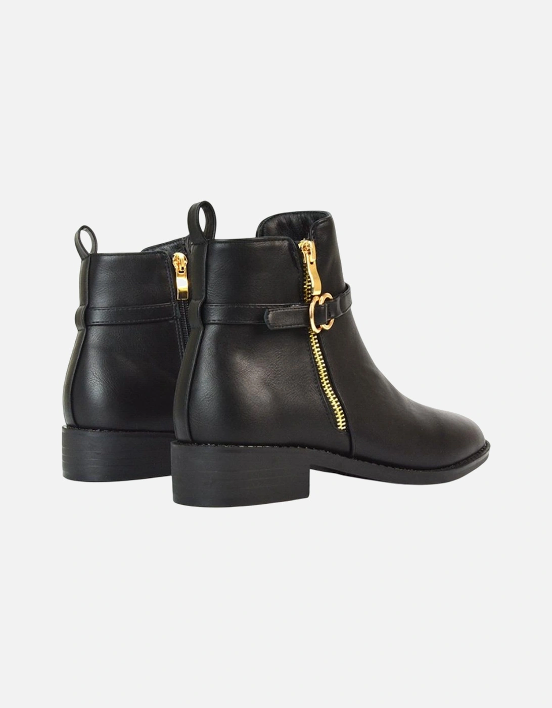 Womens/Ladies Lorna Buckle Detail Ankle Boots