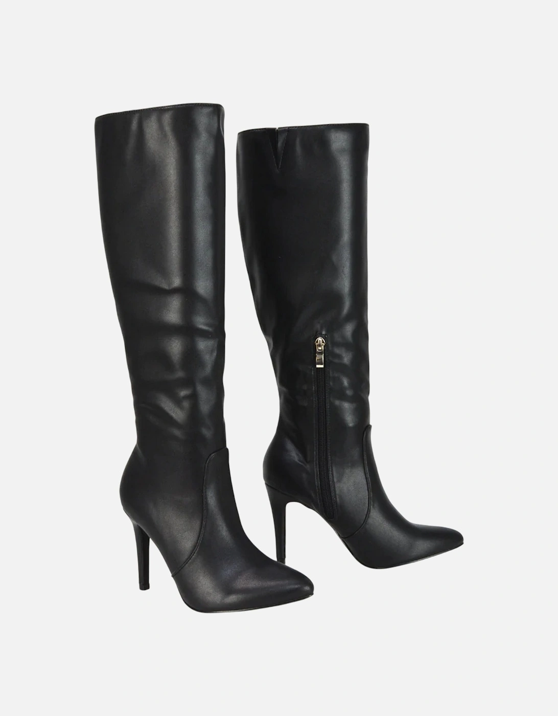 Womens/Ladies Bree Pointed Side Zip Stiletto Heel Knee-High Boots, 5 of 4