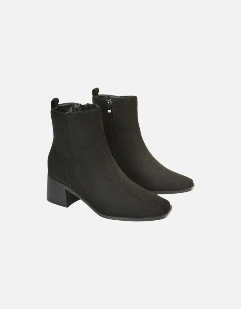 Womens/Ladies Angela Low Block Heel Ankle Boots