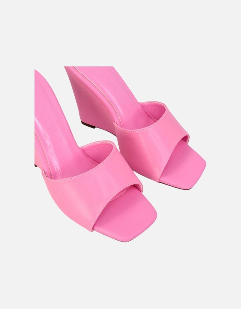 Womens/Ladies Otis High Heel Wedge Mules