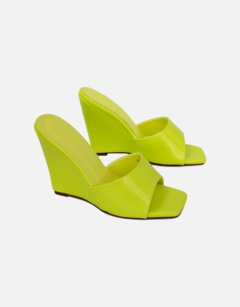 Womens/Ladies Otis High Heel Wedge Mules