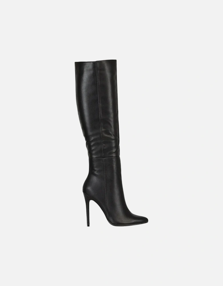 Womens/Ladies Nora Pointed Side Zip High Stiletto Heel Knee-High Boots