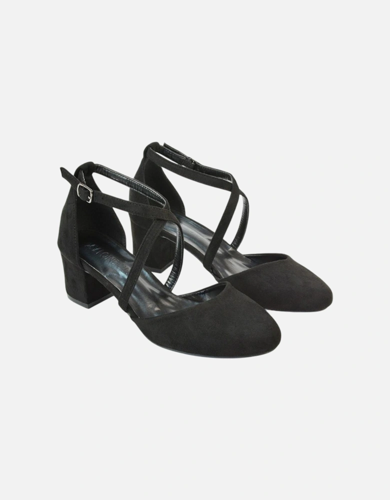 Womens/Ladies Cindy Low Mid Block Heel Court Shoes