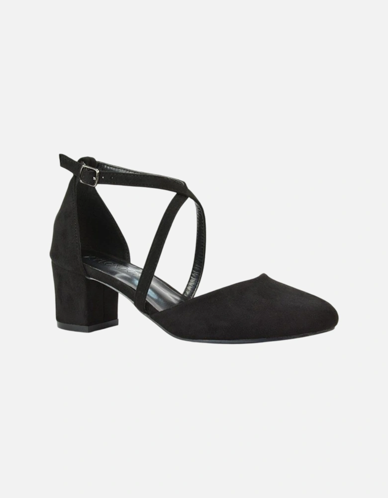 Womens/Ladies Cindy Low Mid Block Heel Court Shoes