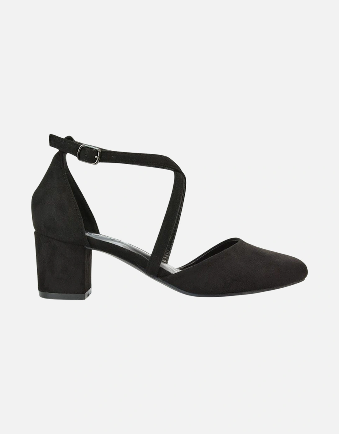 Womens/Ladies Cindy Low Mid Block Heel Court Shoes