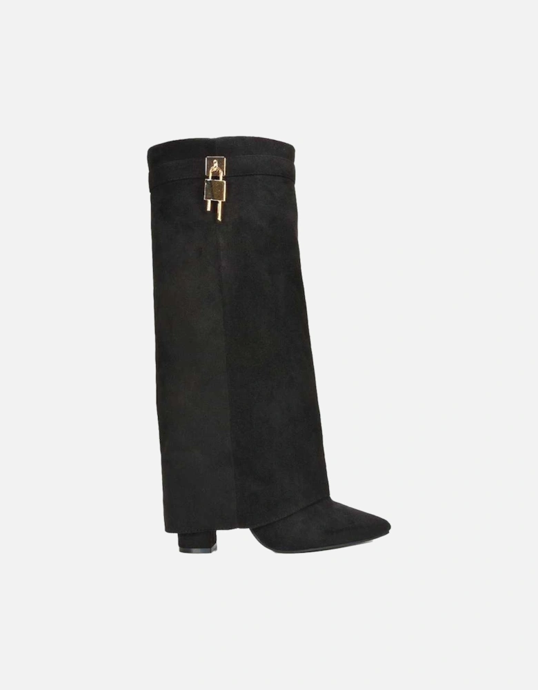 Womens/Ladies Holly Fold Over Knee-High Boots