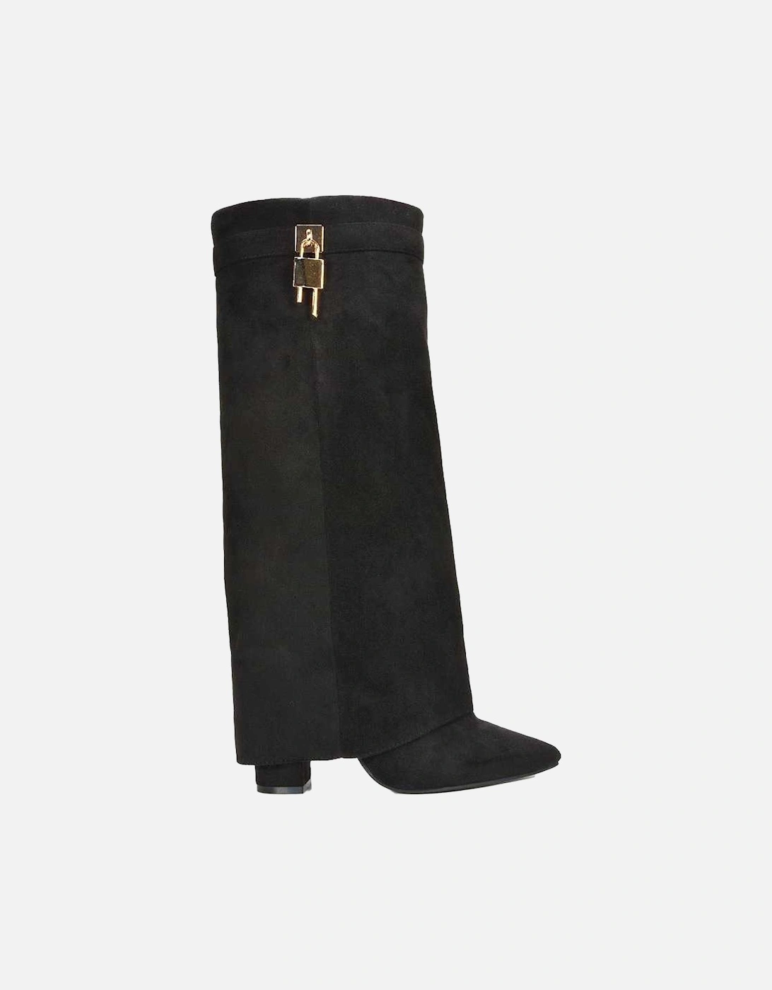 Womens/Ladies Holly Fold Over Knee-High Boots