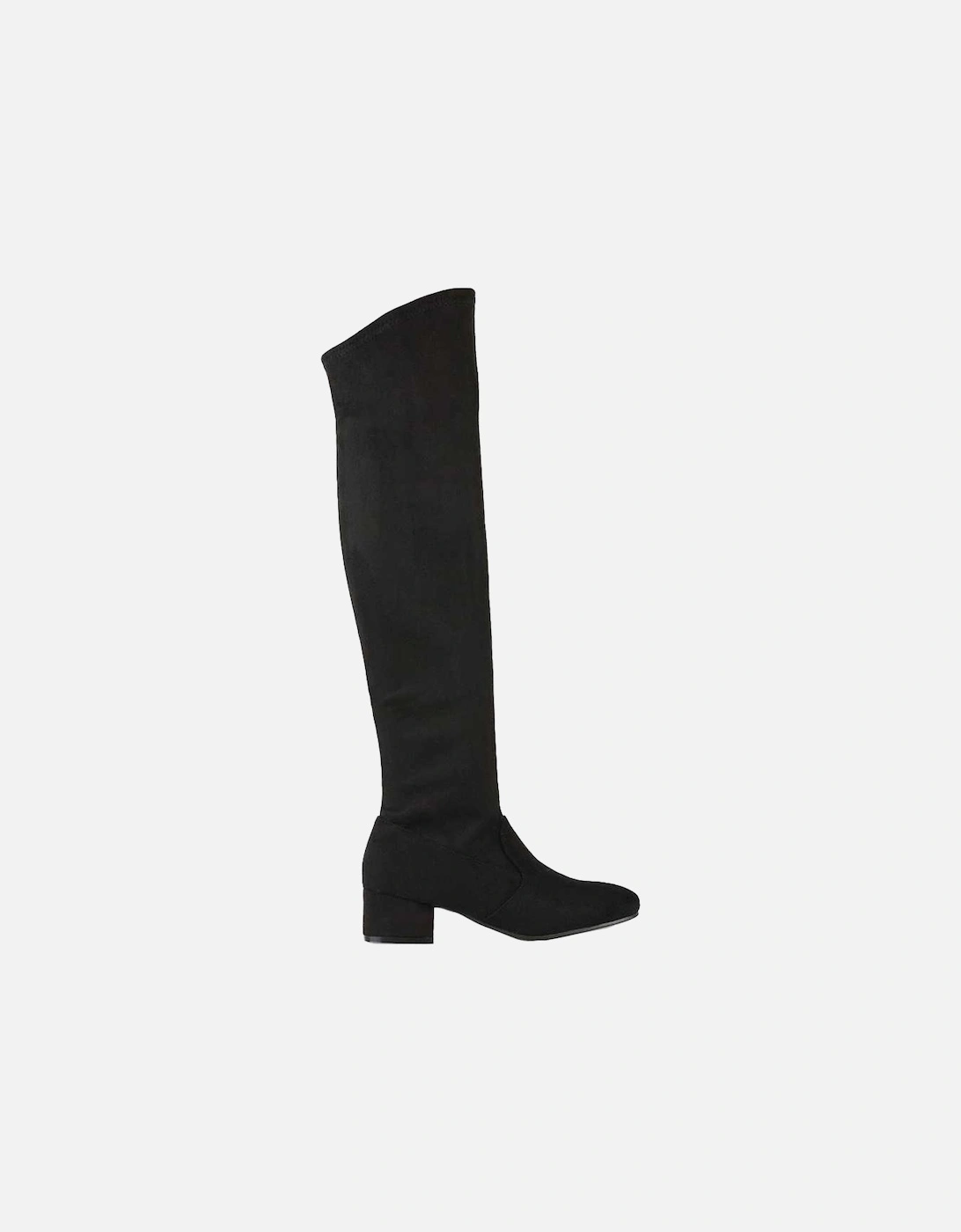 Womens/Ladies June Low Block Heel Knee-High Boots