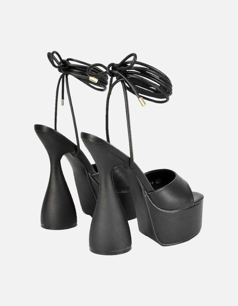 Womens/Ladies Celeste Cylindrical Peep Toe High Heels