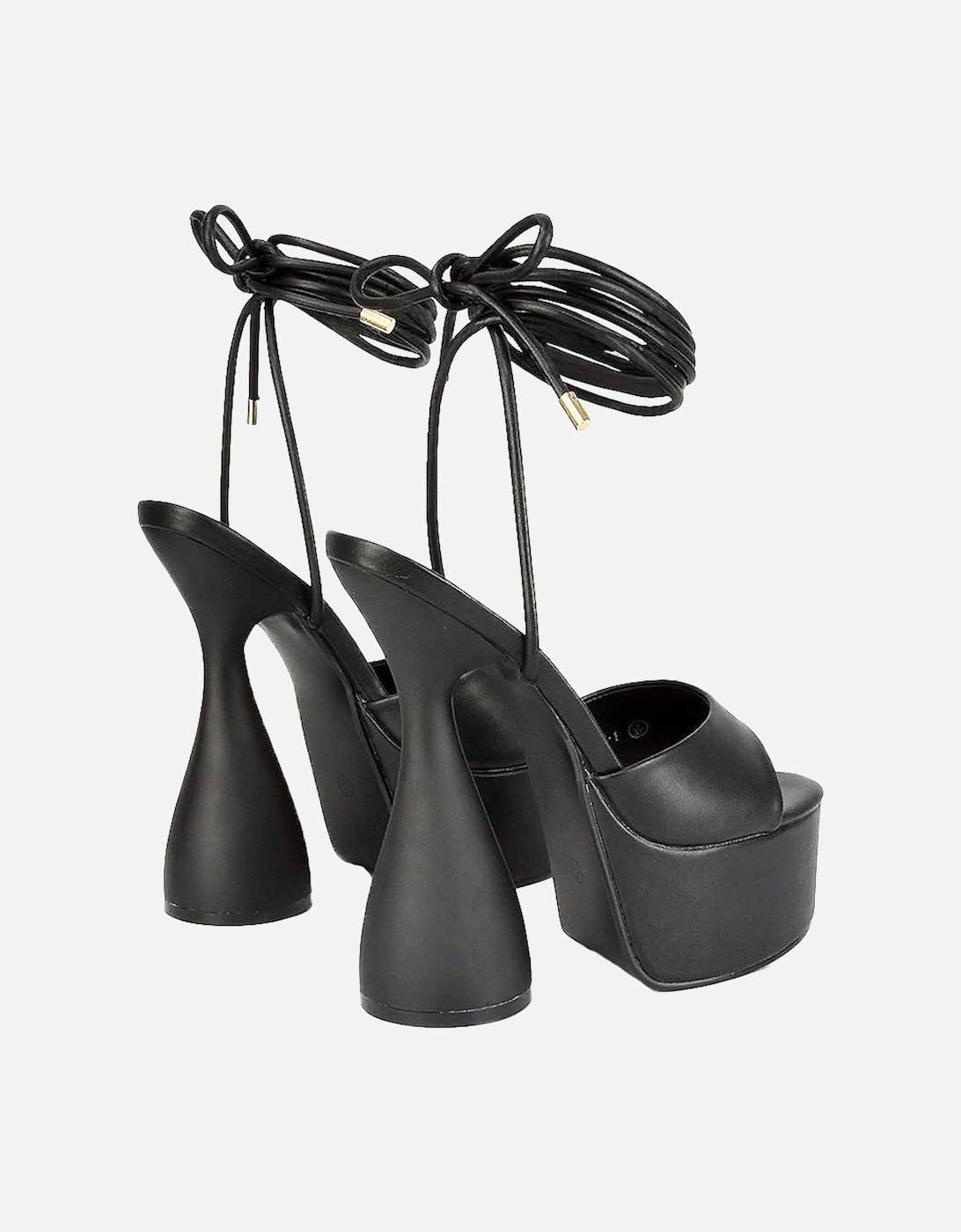 Womens/Ladies Celeste Cylindrical Peep Toe High Heels, 6 of 5