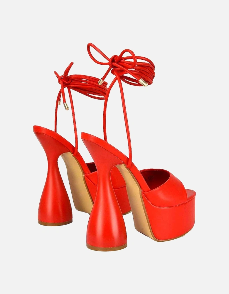 Womens/Ladies Celeste Cylindrical Peep Toe High Heels