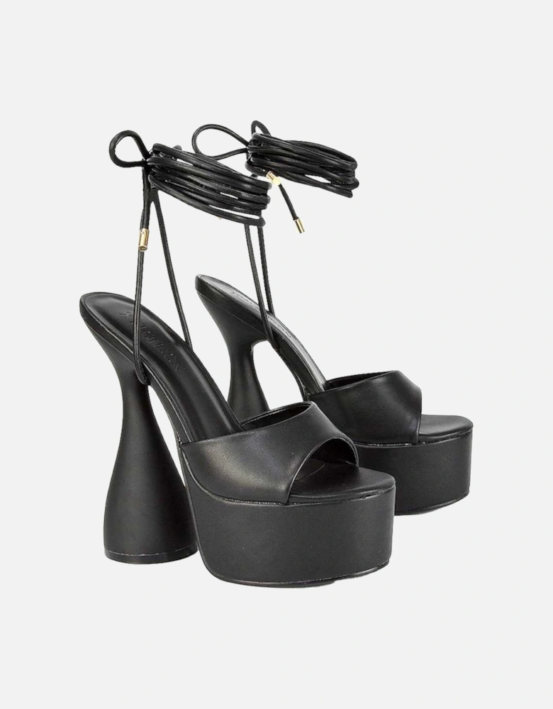 Womens/Ladies Celeste Cylindrical Peep Toe High Heels