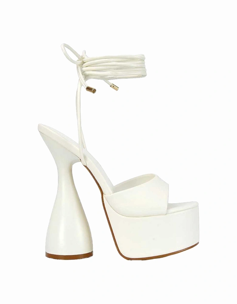 Womens/Ladies Celeste Cylindrical Peep Toe High Heels