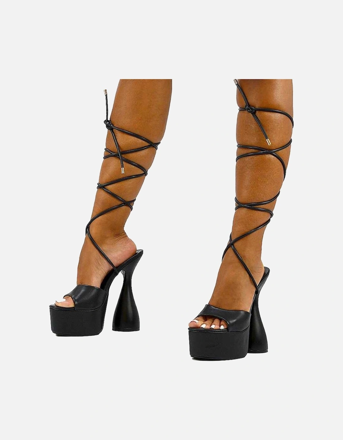 Womens/Ladies Celeste Cylindrical Peep Toe High Heels