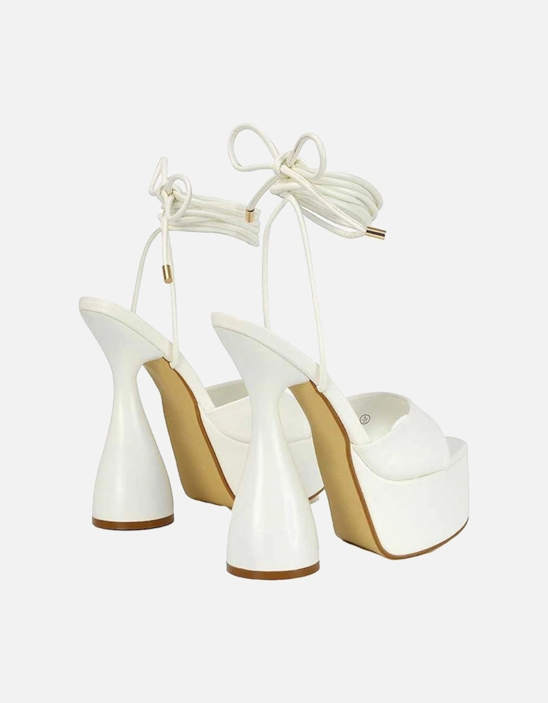 Womens/Ladies Celeste Cylindrical Peep Toe High Heels