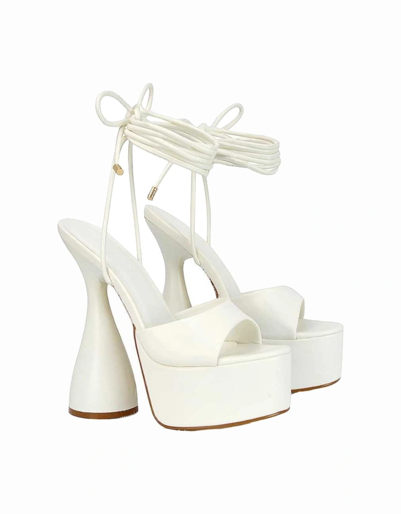 Womens/Ladies Celeste Cylindrical Peep Toe High Heels