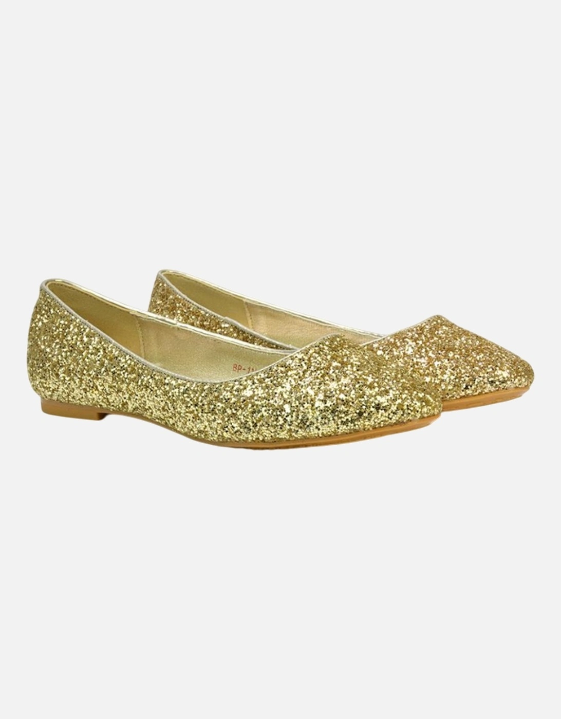 Womens/Ladies Karissa Glitter Flat Ballerina Flats, 5 of 4