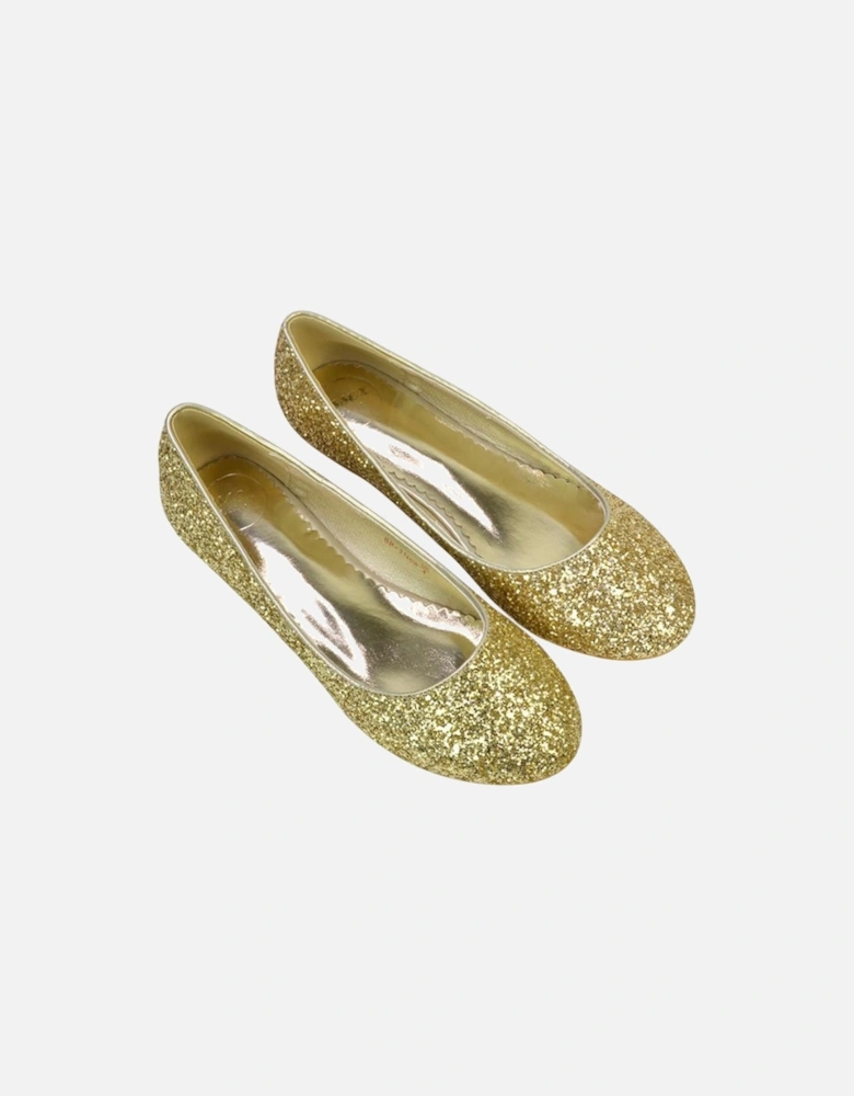 Womens/Ladies Karissa Glitter Flat Ballerina Flats