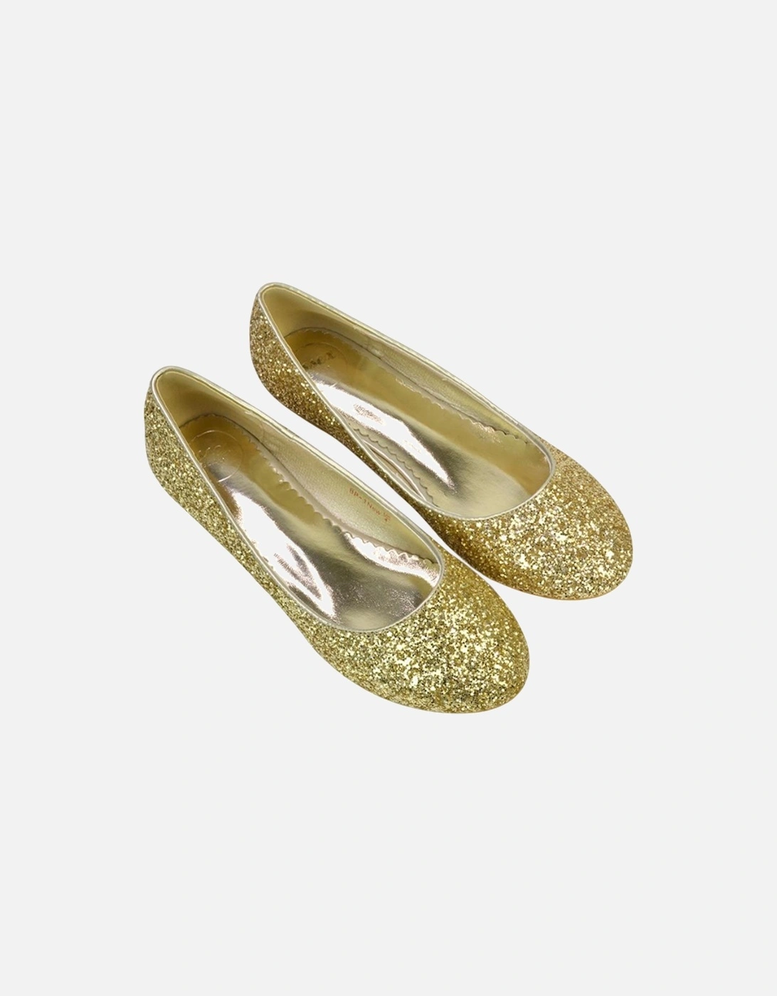 Womens/Ladies Karissa Glitter Flat Ballerina Flats