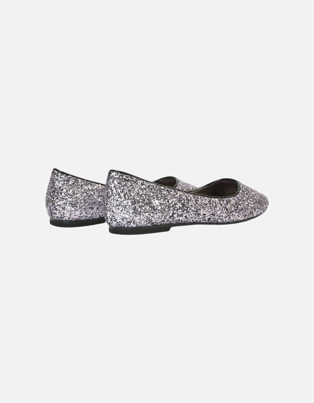 Womens/Ladies Karissa Glitter Flat Ballerina Flats