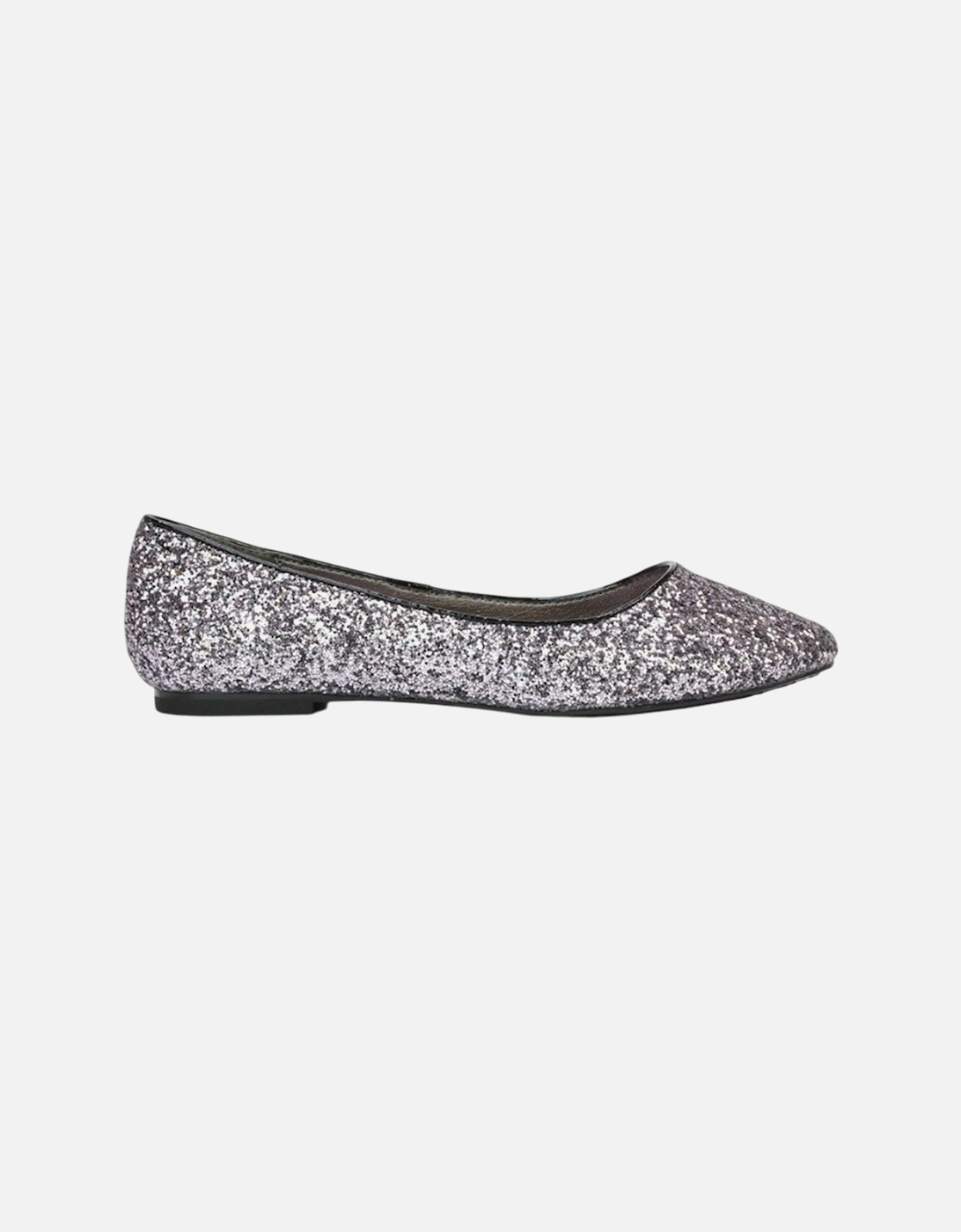 Womens/Ladies Karissa Glitter Flat Ballerina Flats