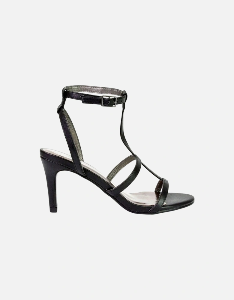 Womens/Ladies Beaux Caged Cut Out Ankle Strap Mid Stiletto Sandals