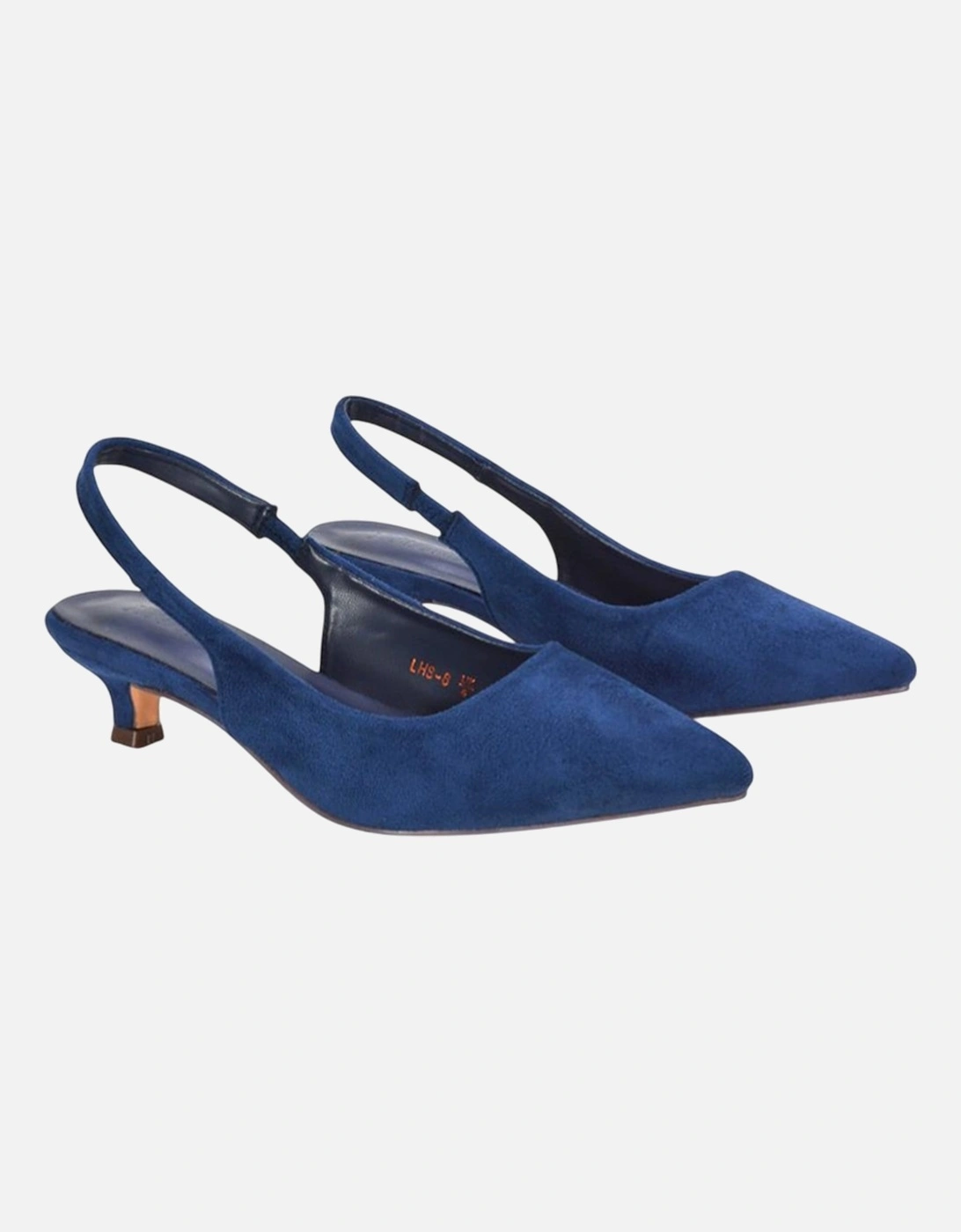 Womens/Ladies Leila Sling Back Low Kitten Heel Court Shoes, 6 of 5