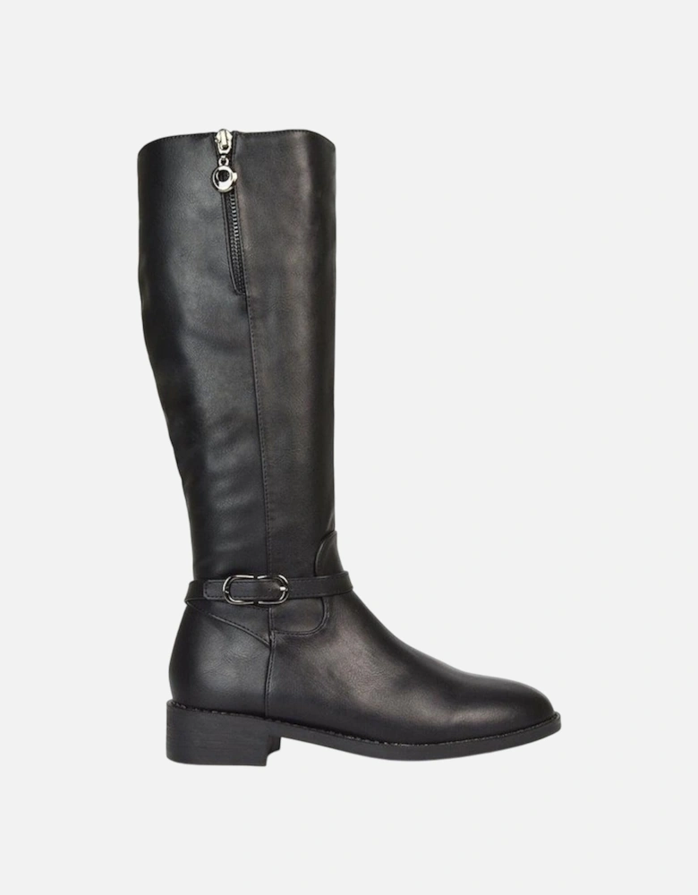 Womens/Ladies Georgina Side Zip Low Heel Knee-High Boots