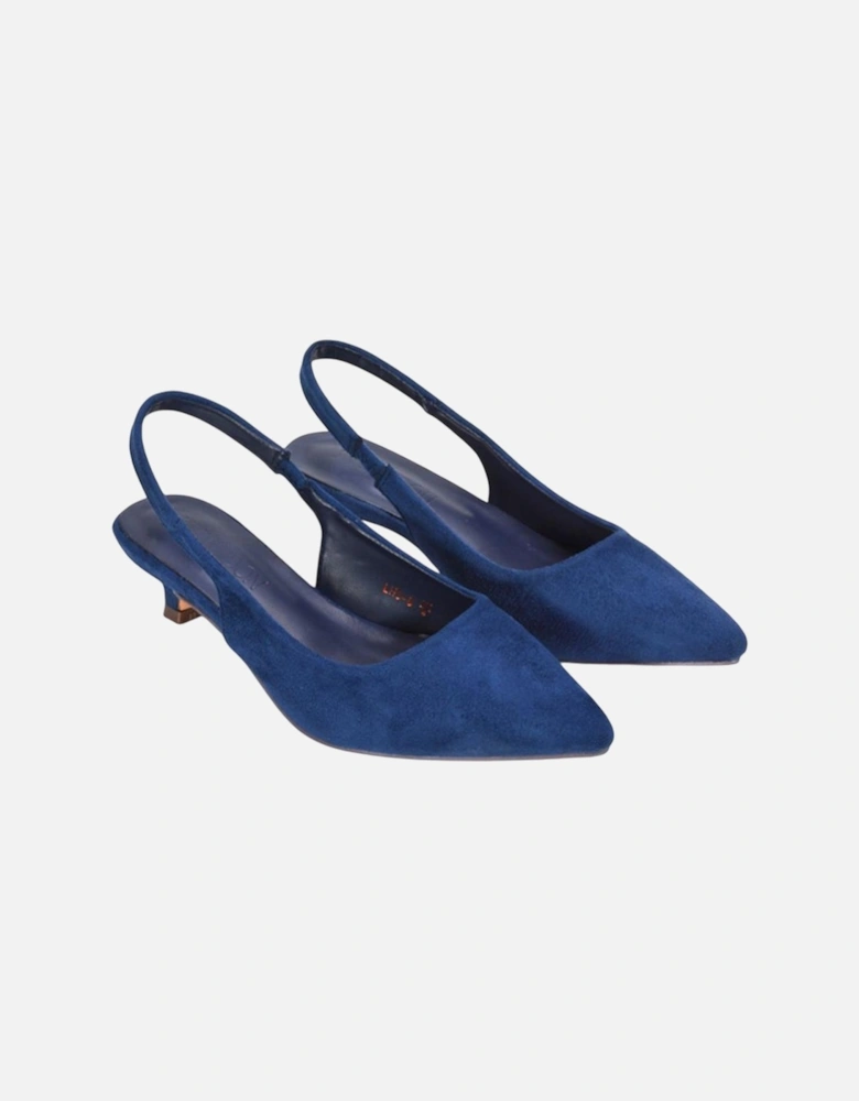 Womens/Ladies Leila Sling Back Low Kitten Heel Court Shoes