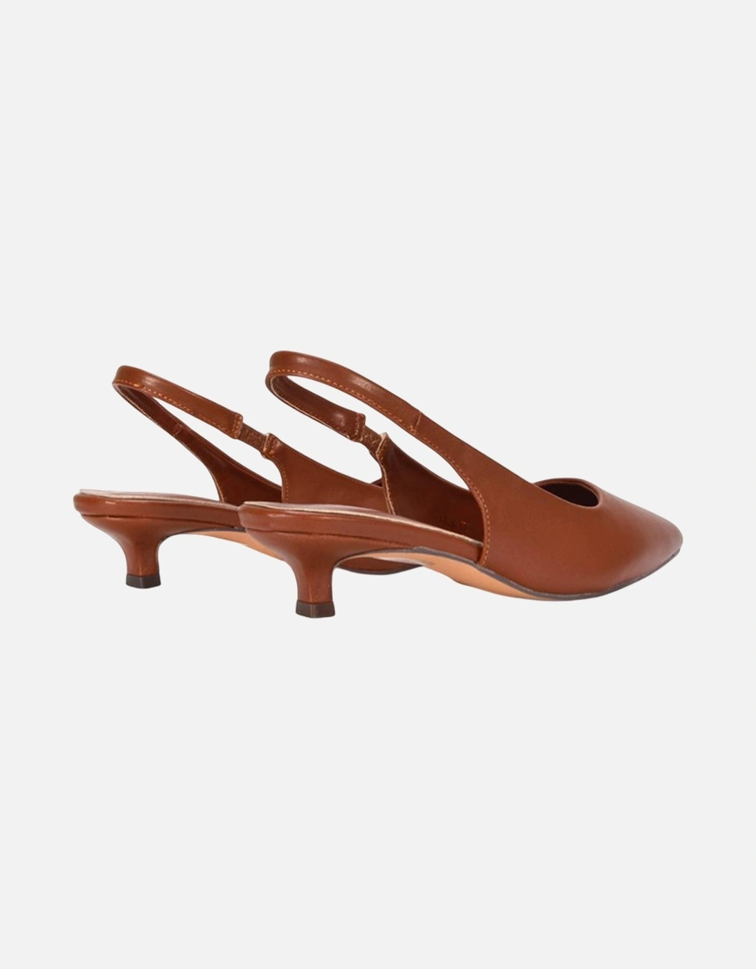 Womens/Ladies Leila Sling Back Low Kitten Heel Court Shoes