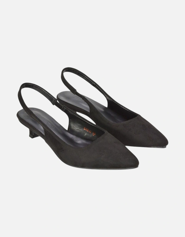 Womens/Ladies Leila Sling Back Low Kitten Heel Court Shoes