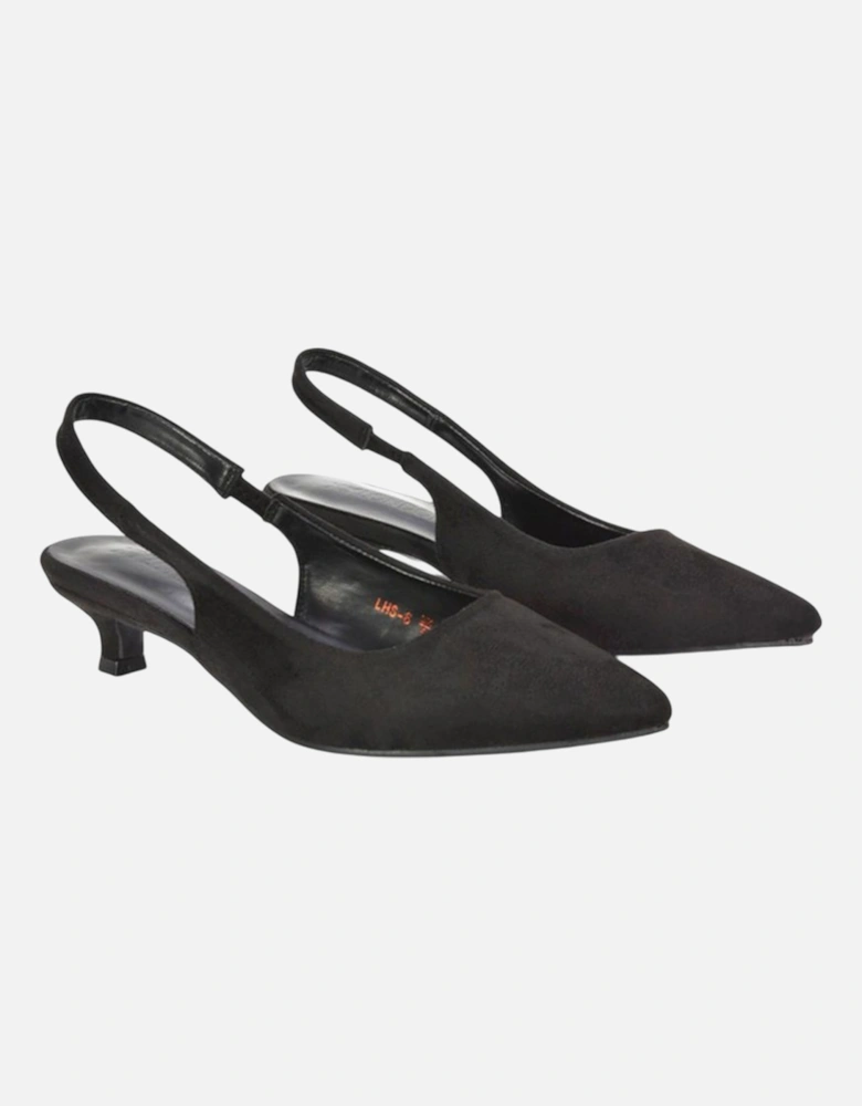 Womens/Ladies Leila Sling Back Low Kitten Heel Court Shoes