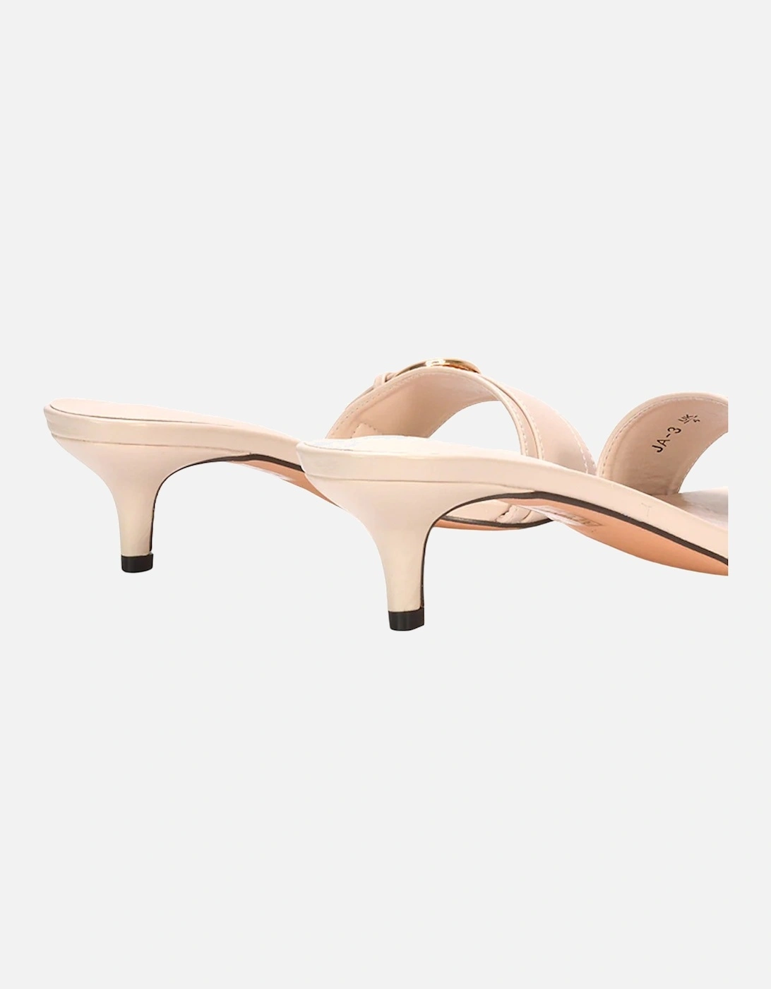 Womens/Ladies Addison Buckle Detail Slip-on Kitten Heel Mule Sandals