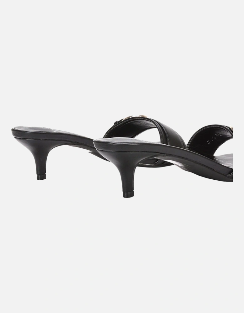 Womens/Ladies Addison Buckle Detail Slip-on Kitten Heel Mule Sandals