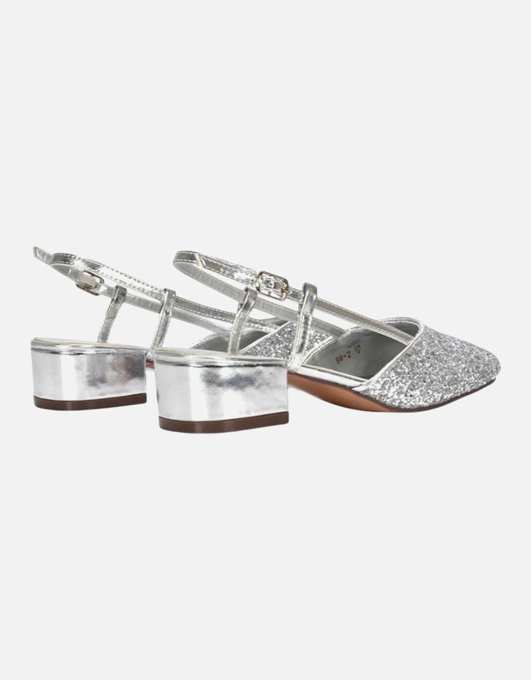 Womens/Ladies Kira Glitter Low Heel Court Shoes