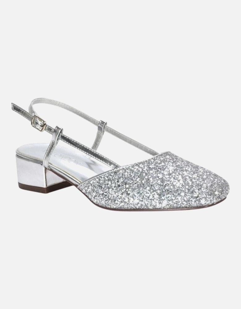 Womens/Ladies Kira Glitter Low Heel Court Shoes