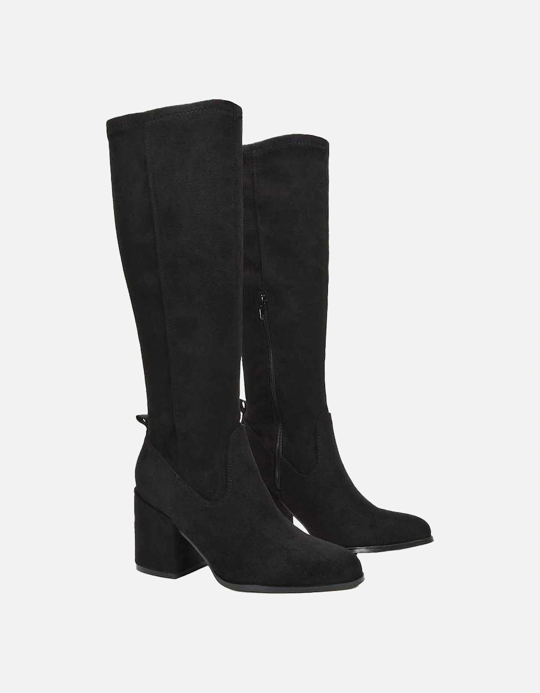 Womens/Ladies Tatum Faux Suede Block Heel Knee-High Boots